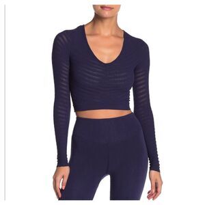 Free People Movement  Gone Adrift Eclipse Blue long sleeve t shirt M